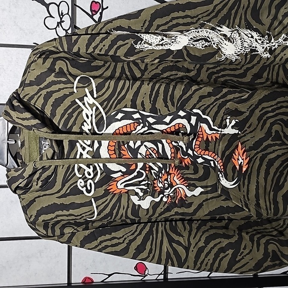 Ed Hardy Tiger Hoodie Pullover Size Large NWT - Picture 2 of 6